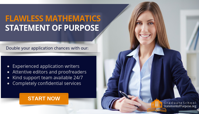 mathematics statement of purpose for grad school application