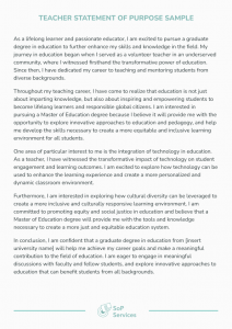 teacher statement of purpose teacher statement of purpose