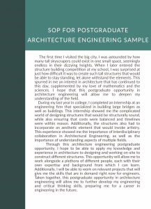 sample sop for postgraduate architecture engineering