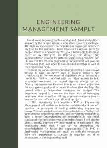 sop for engineering management phd sample