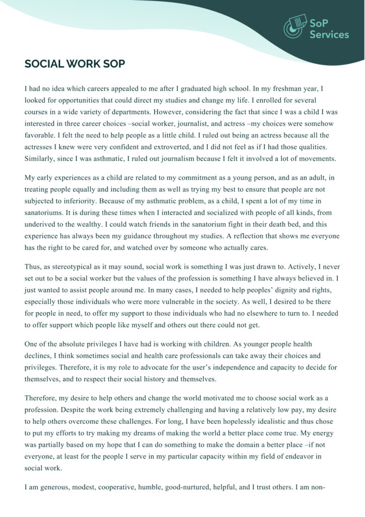 statement of purpose social work statement of purpose social work
