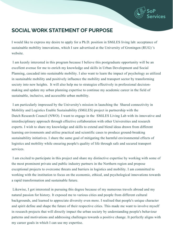 social work statement of purpose examples social work statement of purpose examples